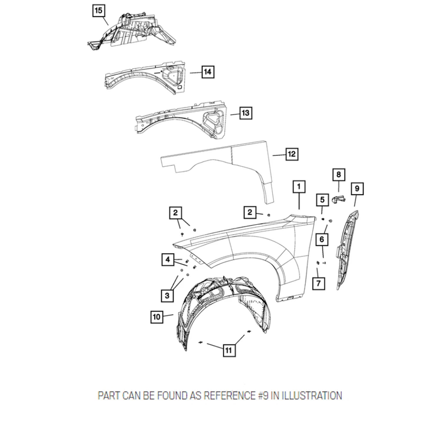Driver Left Door Mirror for Mopar (68043210AD)