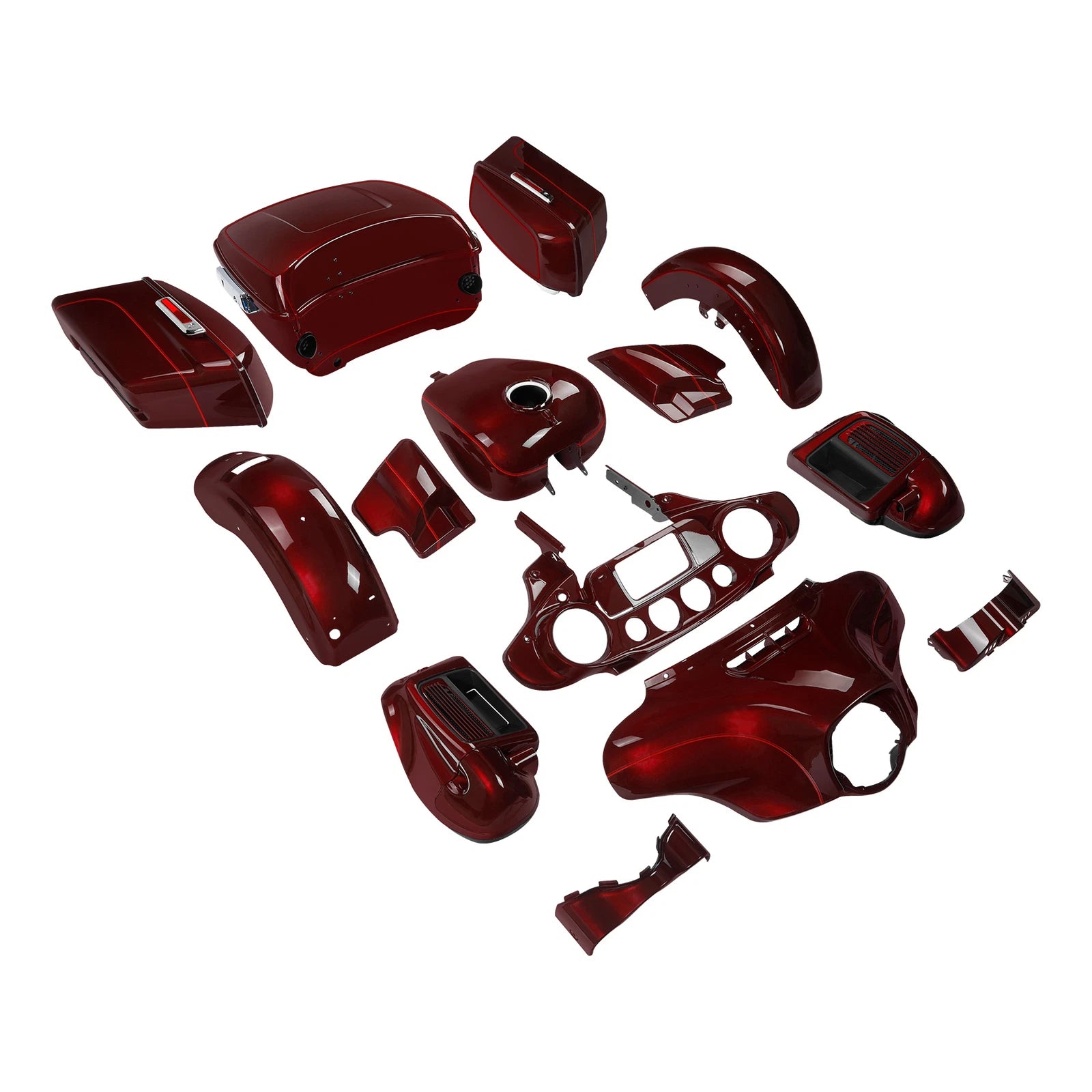 Fairings Bodywork Kit for Harley Ultra Limited (2014–2024) Mysterious Red Sunglo