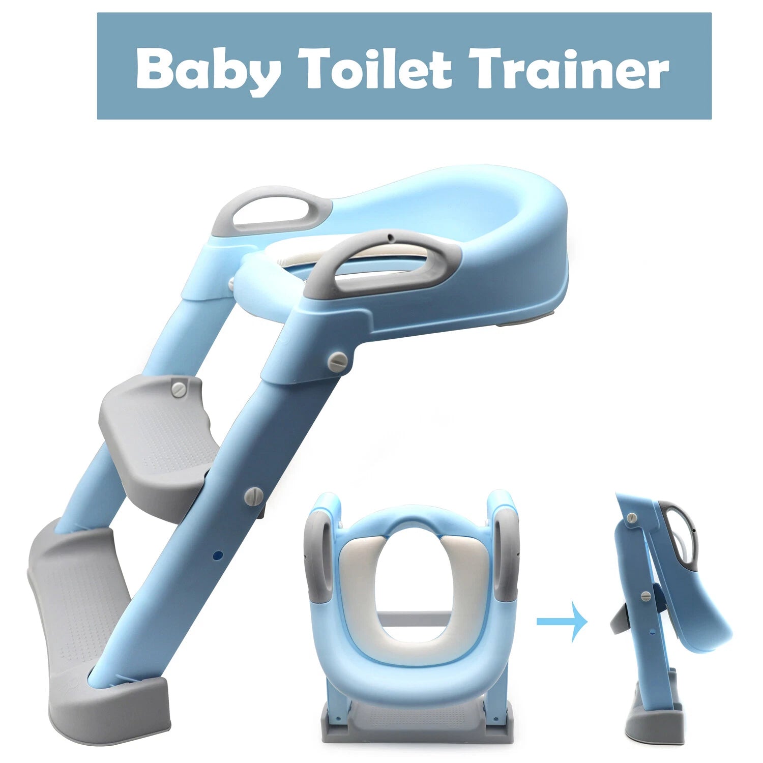 Toddler Potty Training Seat Ladder for Kids (Fits Most Toilets)