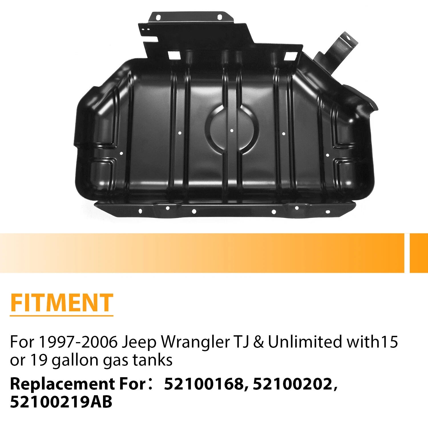 Gas Tank Skid Plate for Jeep Wrangler TJ & Unlimited (1997–2006) 52100219AB