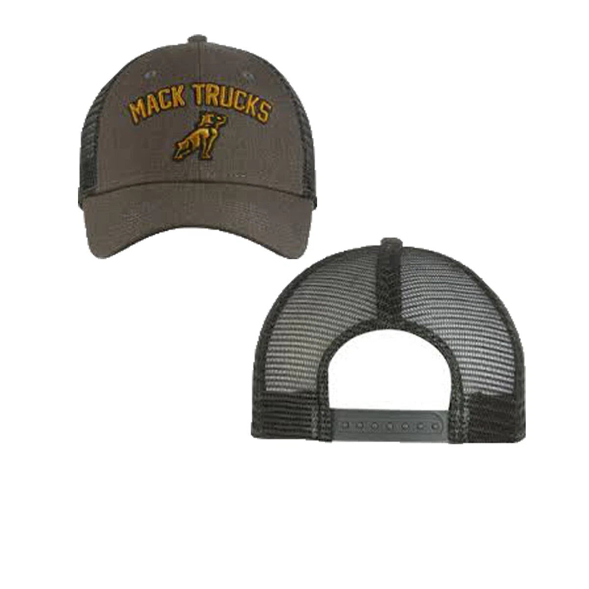 Mack Trucks Bulldog Cap Black Mesh Back Hat (Embroidered)