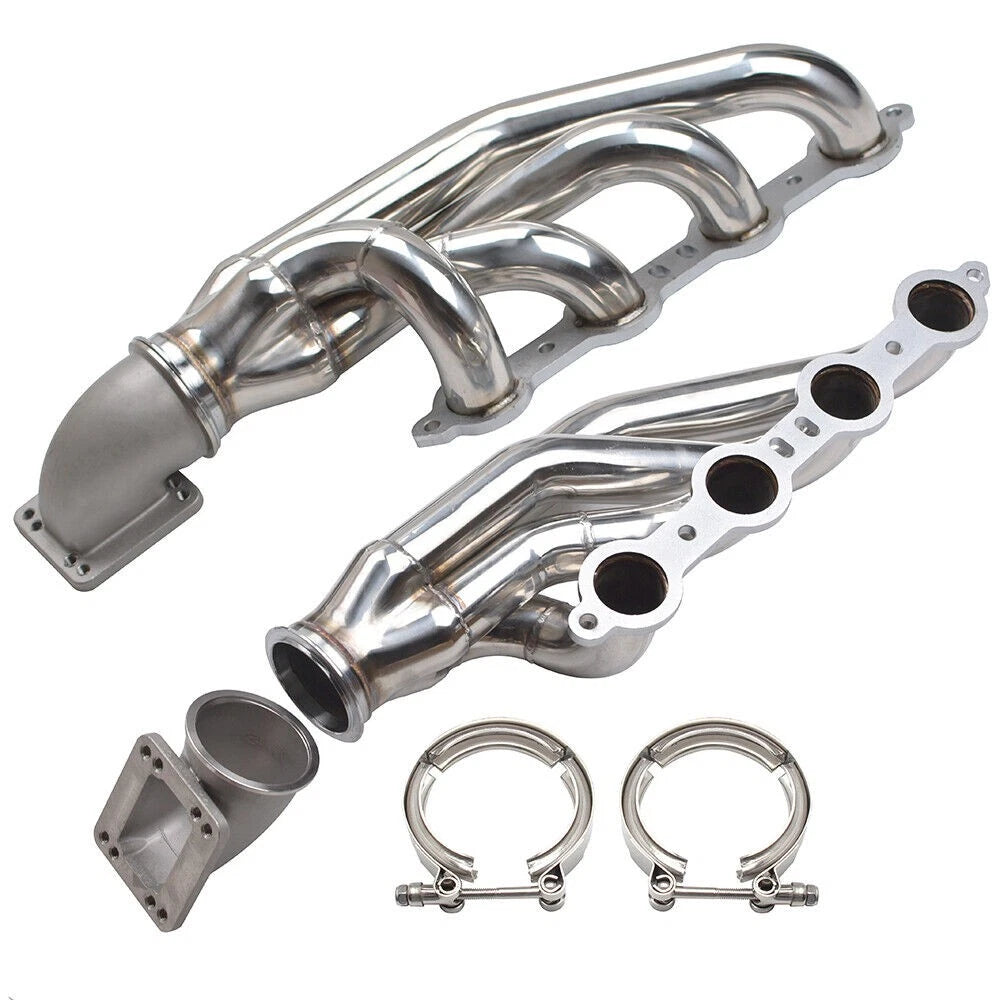 Turbo Exhaust Manifold & Headers for LS1 LS6 LSX GM V8 (T3 T4, 3.0" V Band)