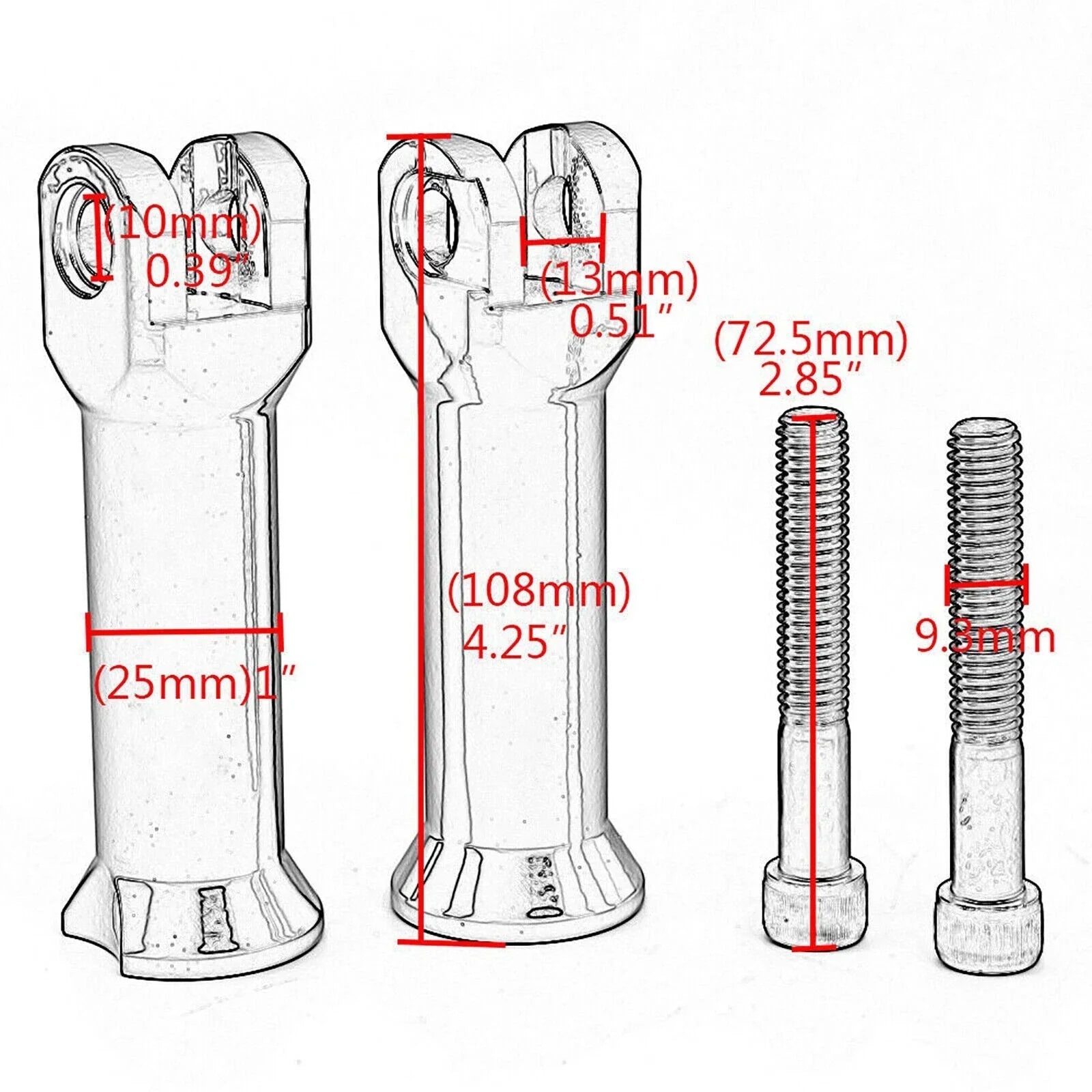 Passenger Foot Pegs Support Mounts for Harley Softail Low Rider FXLR (2018-2023)