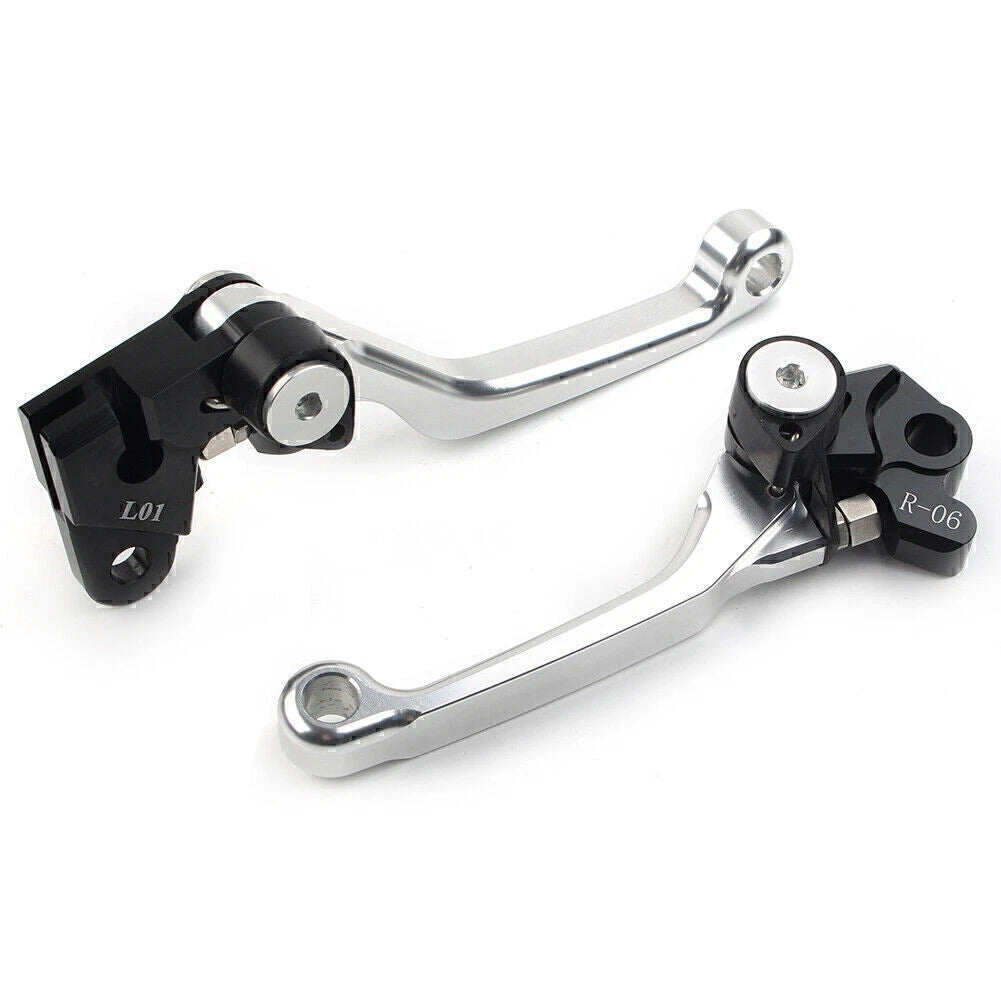 Silver Pivot Brake Clutch Levers for Honda CRF125R/150R/250R/450R (1997–2021)