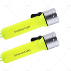 2X Waterproof LED Scuba Diving Underwater Flashlight Torch Lamp