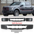 Black Steel Front Bumper Face Bar for Ford F-150 (2015–2017)