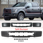 Black Steel Front Bumper Face Bar for Ford F-150 (2015–2017)