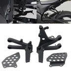 Black Front Driver Footrest Bracket Set for Honda CBR600RR (2007-2024)