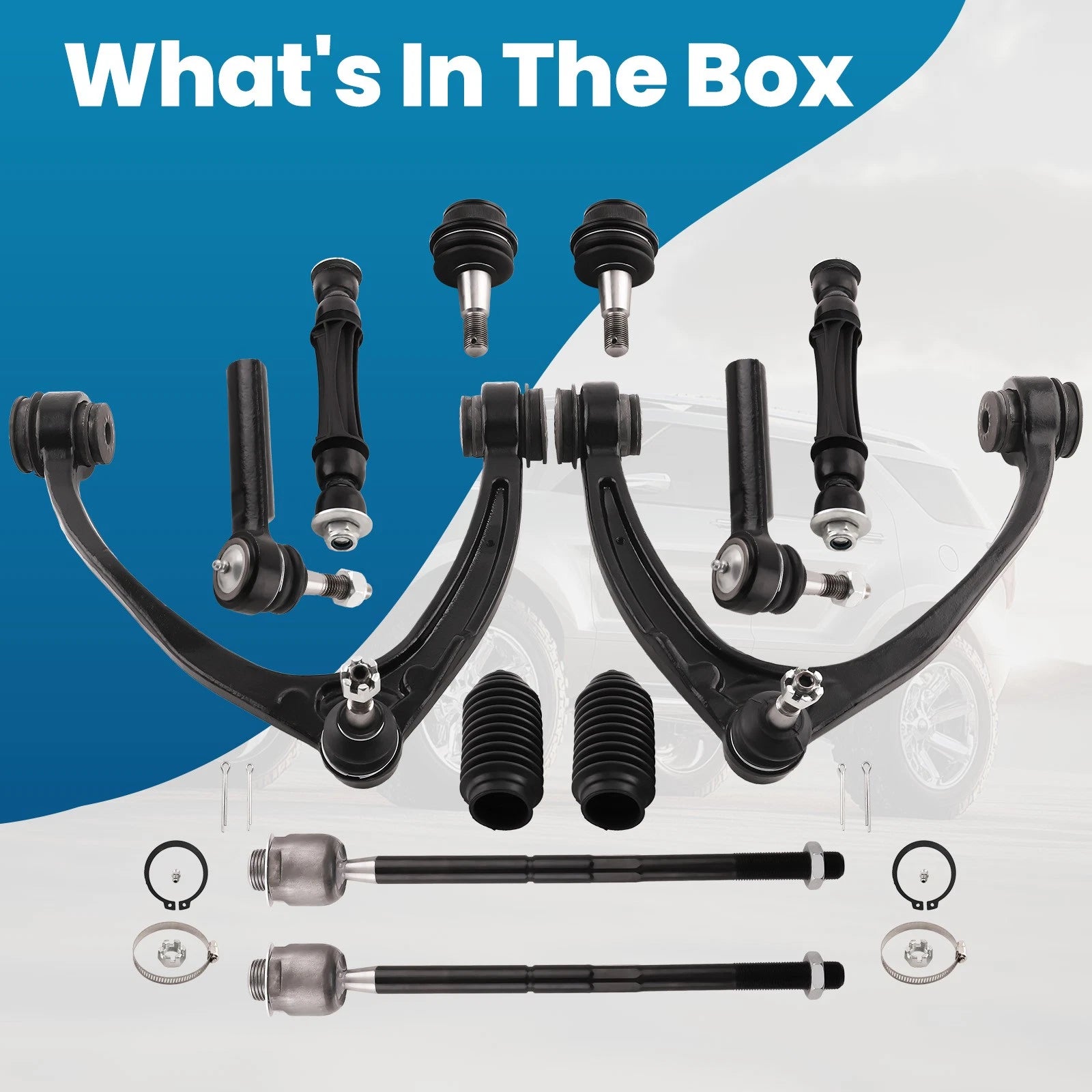12x Front Upper Control Arms Kit for Chevy Silverado (2007–2013)