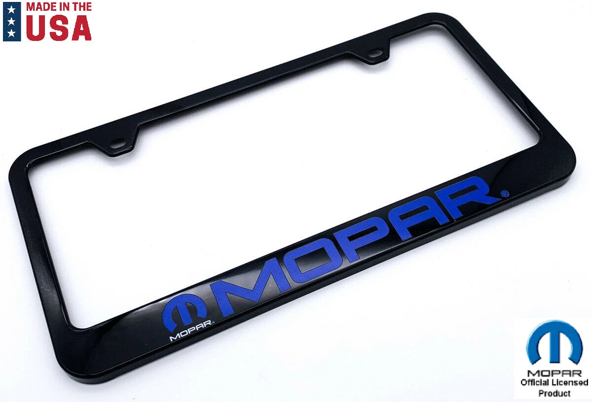 License Plate Frame Black Plastic OEM Replacement for Jeep Wrangler (2007–2018)