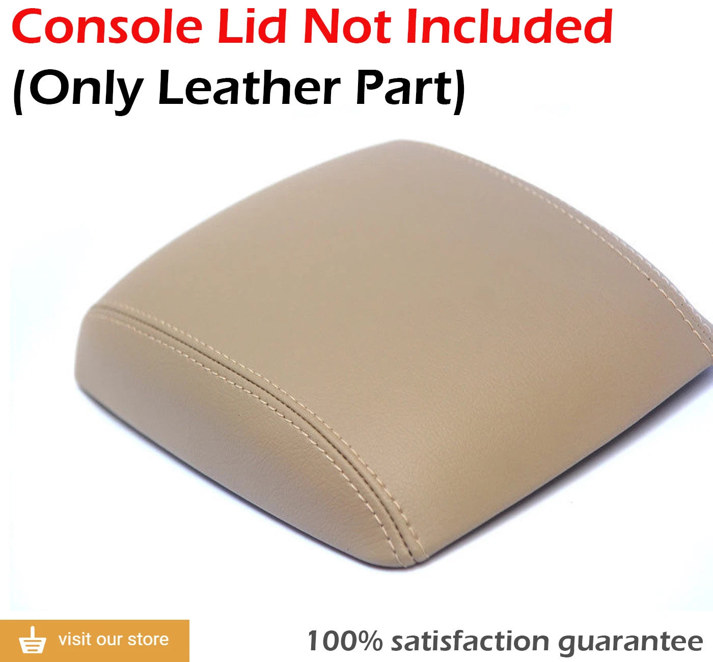 Leather Synthetic Center Console Armrest Cover for Kia Sorento (2004–2008) Beige