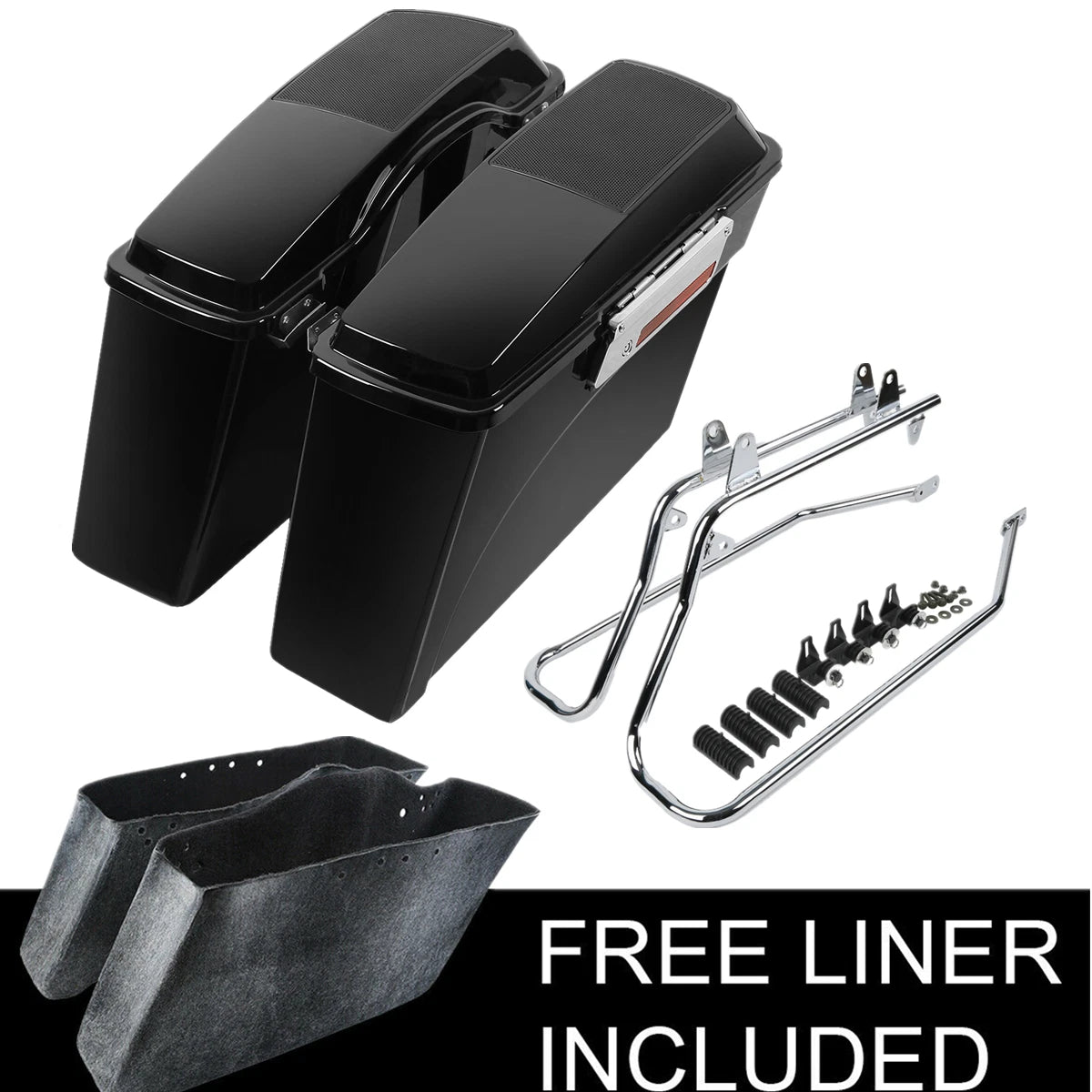 Hard Saddlebag Speaker Lid Conversion Bracket for Harley Softail (1984–2017)