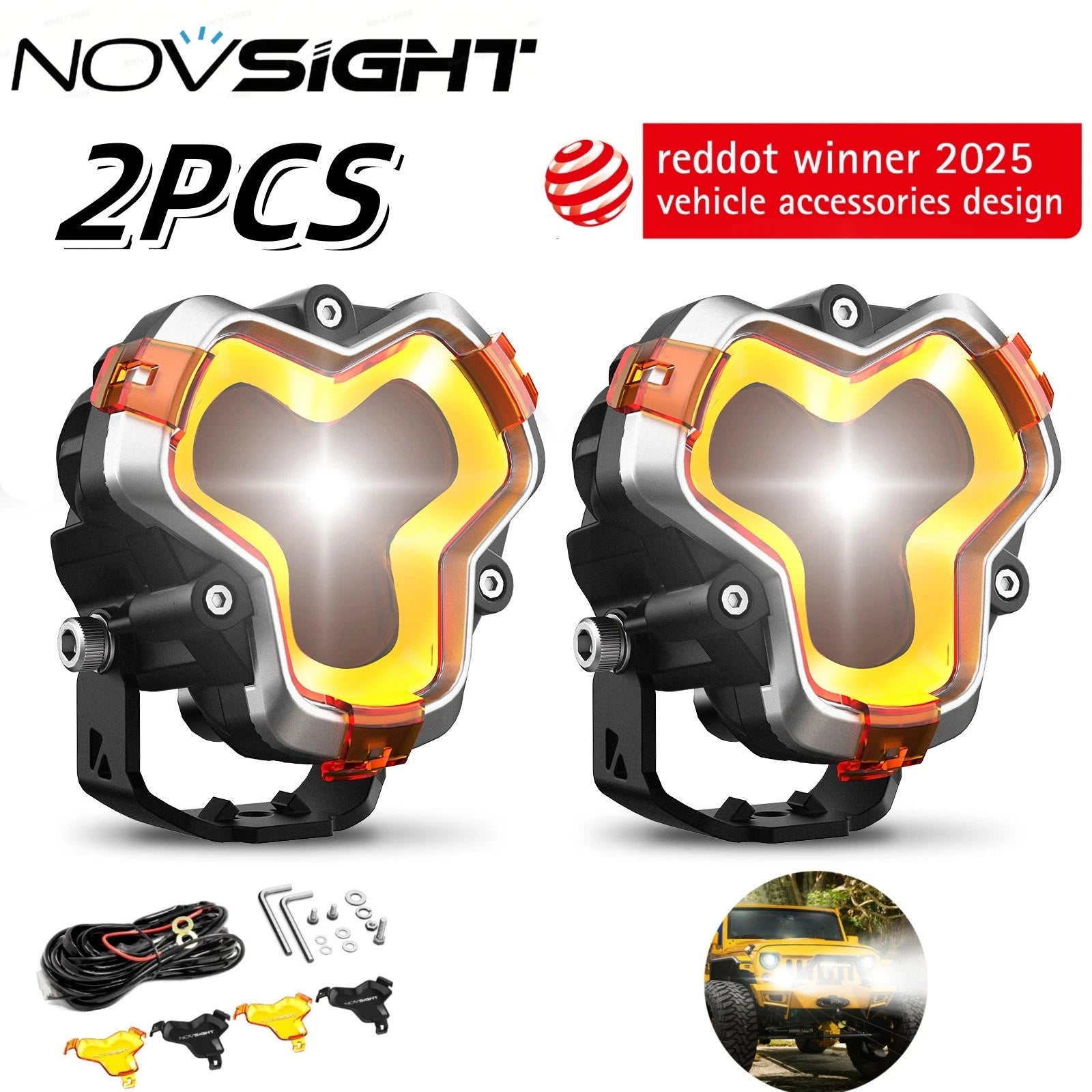 2X 3" LED Pods Light for Jeep Pickup Truck