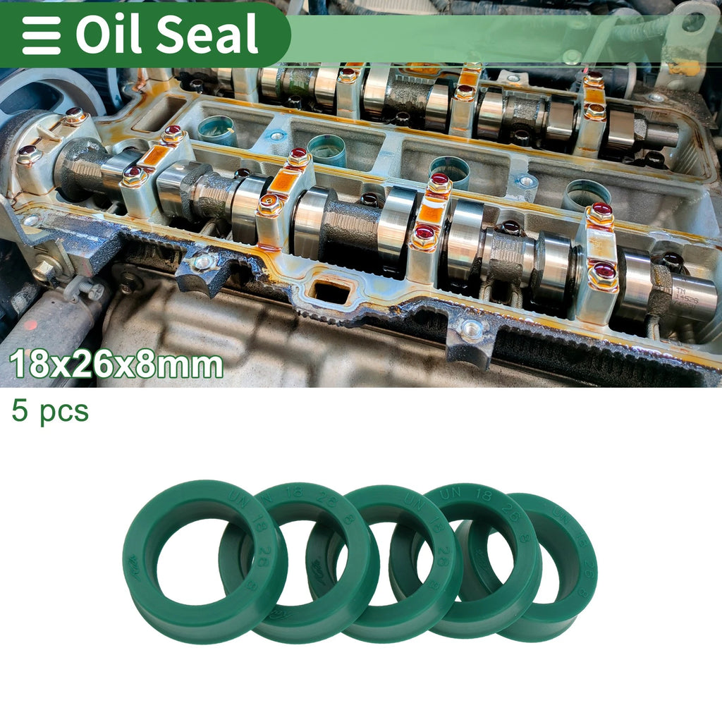 Set of 5 Oil Seal Rotary Shaft Seal 18x26x8mm for Various Models 
