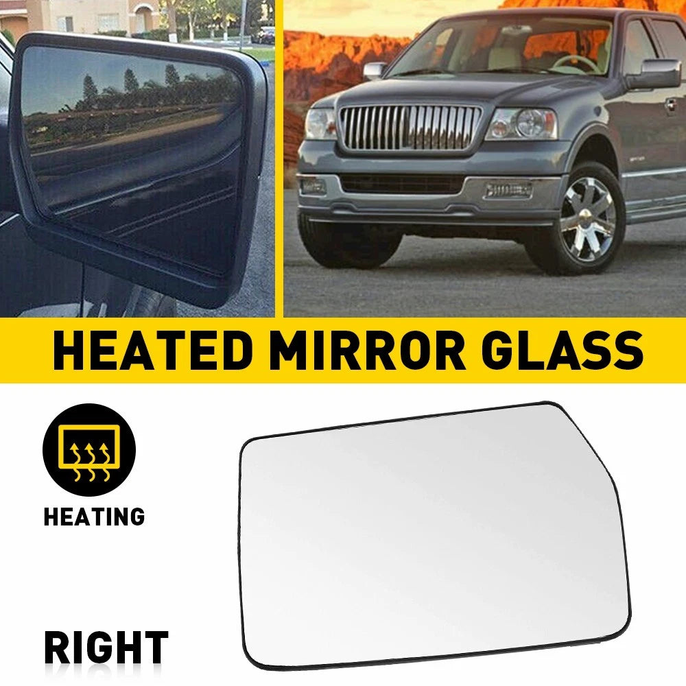 OEM RH Passenger Side View Power Heated Mirror Glass for Ford F-150 (2004–2010)