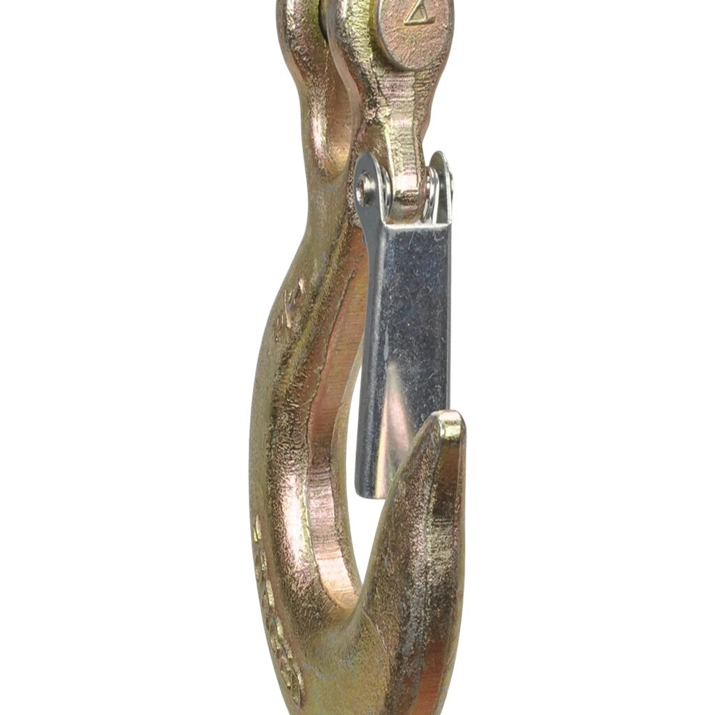 2X Clevis Slip Hook 3/8" Tow Chain Hook with Latch for Trailer Truck
