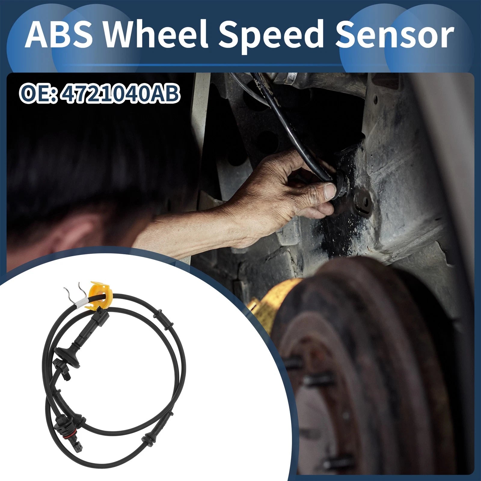 ABS Wheel Speed Sensor No. 4721040AB for Chrysler Grand Voyager (1996–2007)