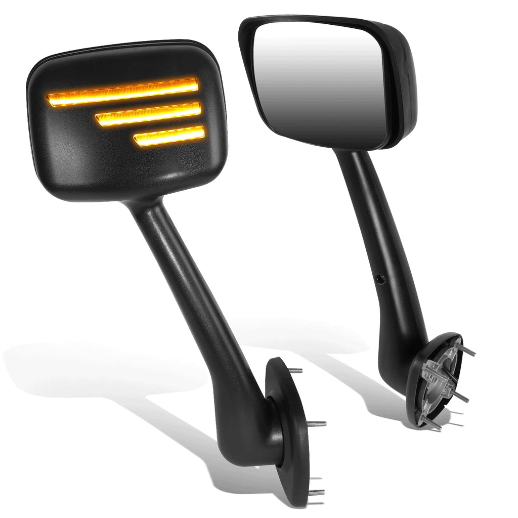 LED Sequential Turn Signal Hood Mirrors Assembly for Freightliner Cascadia (2008–2017)
