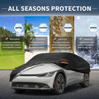 Waterproof 210D-PU Car Cover for Kia EV6 (2021–2023) with Driver Door Zipper