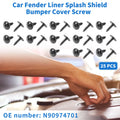 25 Pcs Fender Liner Splash Shield Bumper Cover Screw for Audi RS6 (2021–2022)
