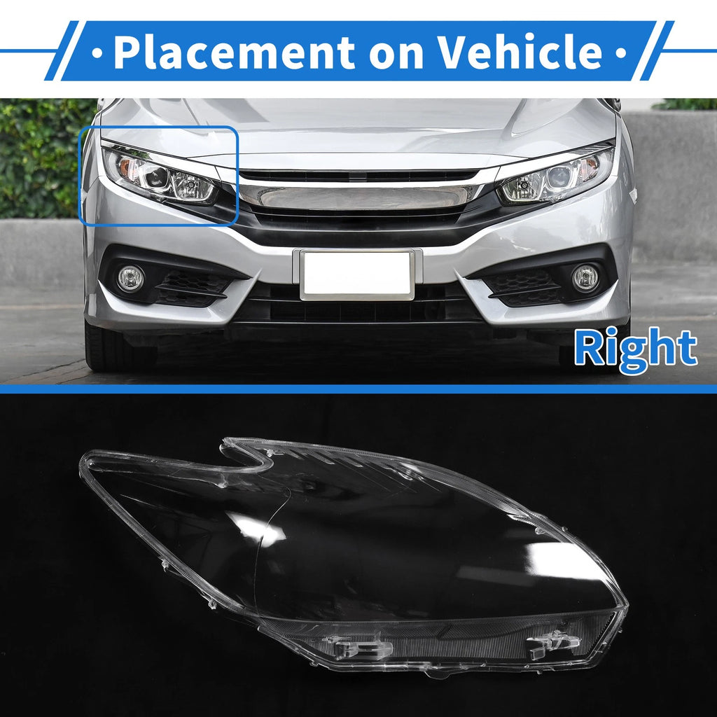 Headlight Lens Cover for Toyota Prius (2010–2012) PC Clear