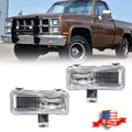 Set of 2 Chrome Front Turn Signal Park Lights for Chevy GMC PU Blazer Jimmy (1981–1982)