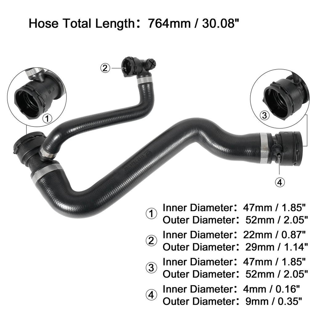 Radiator Coolant Water Hose 17127531768 for BMW X1 (2013–2015)