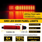 2X LED Door Panel Lights Red for Chevrolet Silverado Classic 1500 2500 3500 (2007)