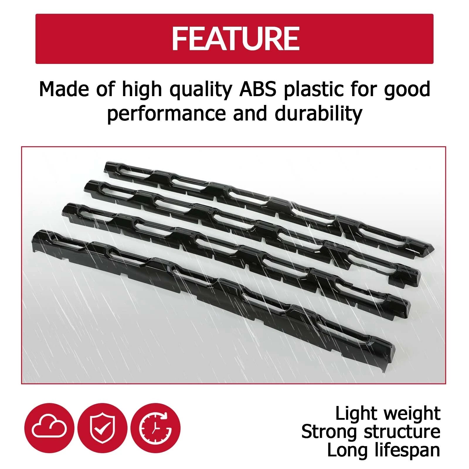 Gloss Black Grille Insert Overlay for Chevy Silverado 2500HD 3500 HD (2020-2023)