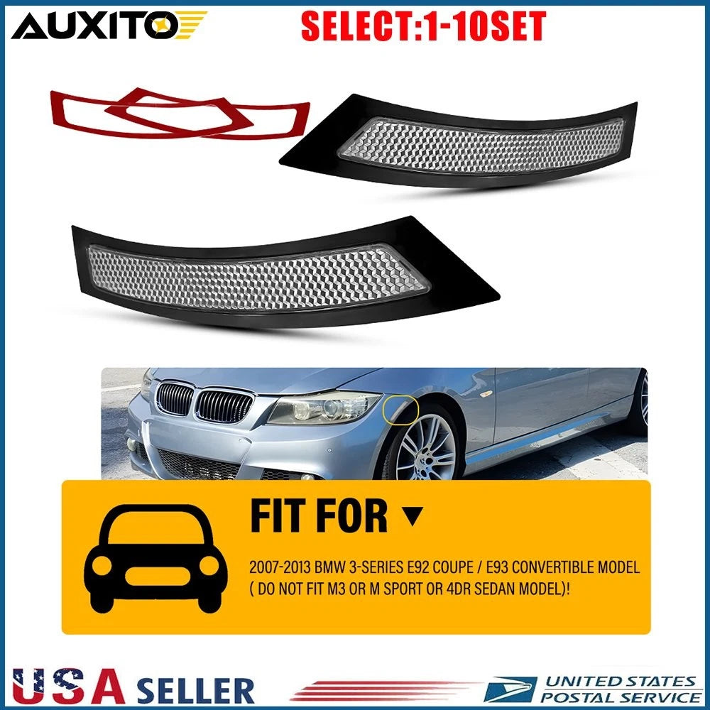 Clear Reflector Lamps for BMW E92 E93 Coupe (2007–2013) 2X