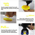 Auto Dent Repair Kit Set of 4 Suction Cup Puller with Glue Tabs