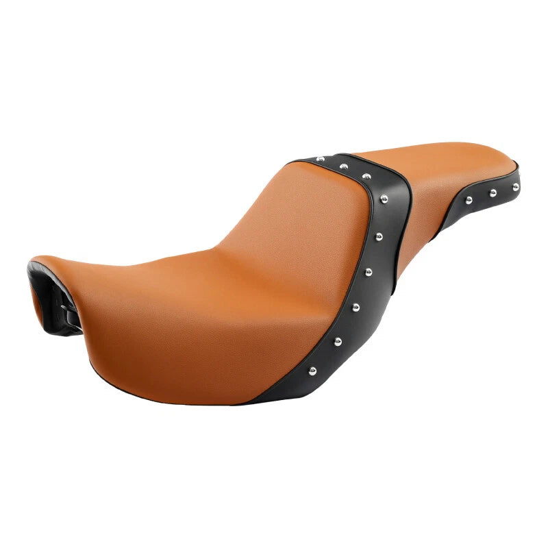 Driver & Passenger Seat for Harley Dyna Fat Bob Low Rider (2006–2017) Orange