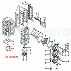 Gasket for Mercury (27-430075, 27-43007, 27-430073, 18-0670, 32830, 9-60043)