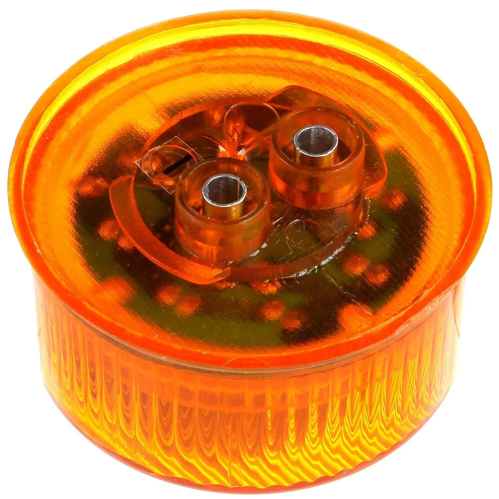 Set of 4 Red & Amber 2" Round LED Clearance Side Marker Lights for Trailer