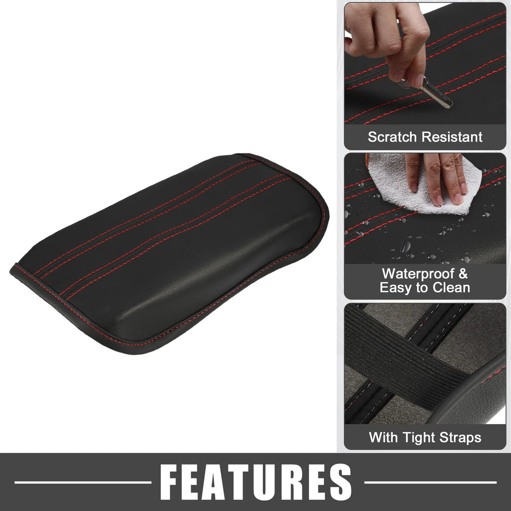 Center Console Armrest Cover for Nissan Qashqai (2020–2021) Black Red