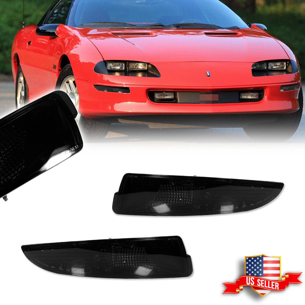 2X Smoked Side Marker Lights for Chevrolet Camaro (1993–2002)