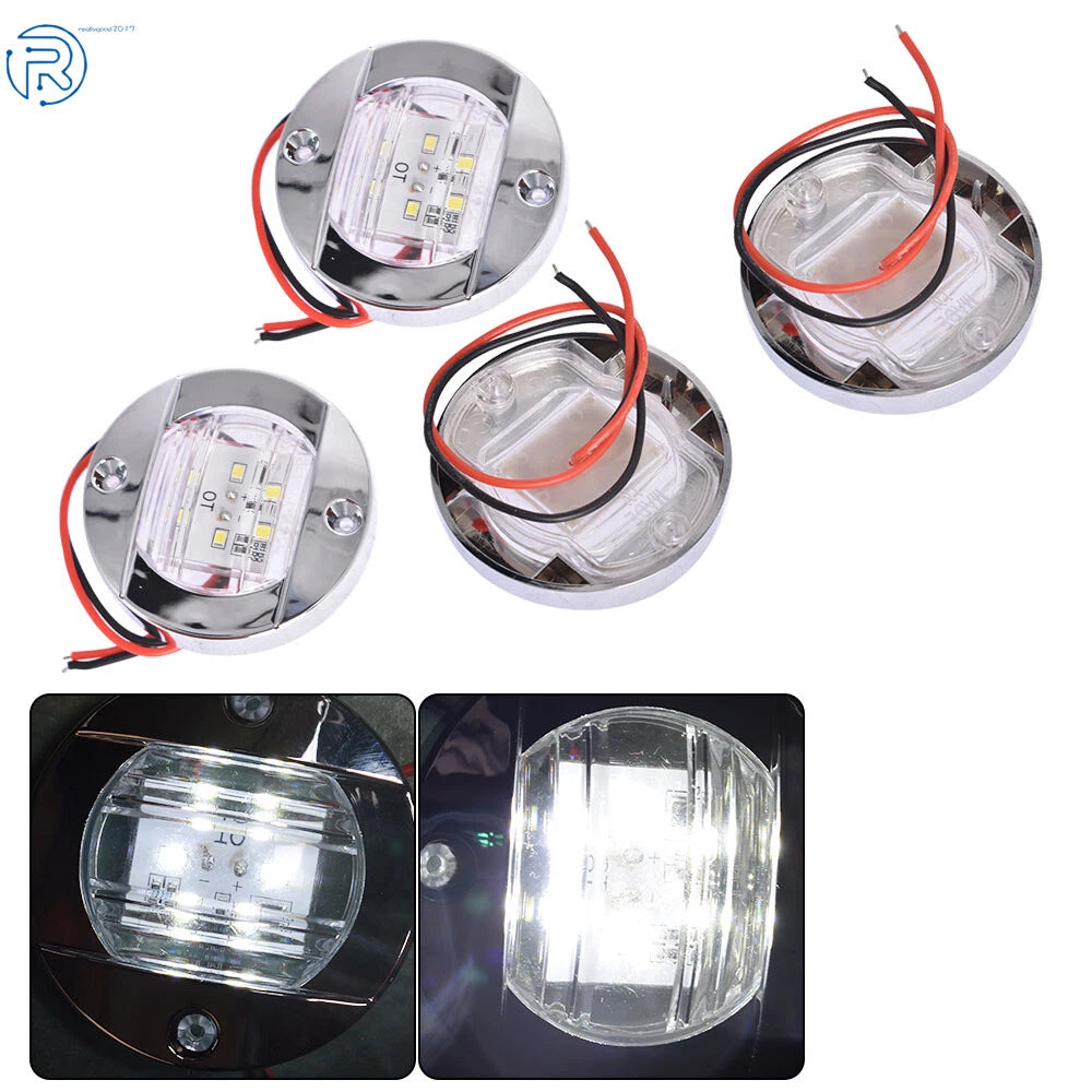 Set of 4 LED Cabin Deck Walkway Courtesy Lights for Marine Boats