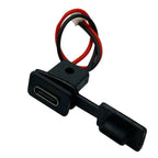 USB-C Charging Socket for Universal Applications (Waterproof, Black)