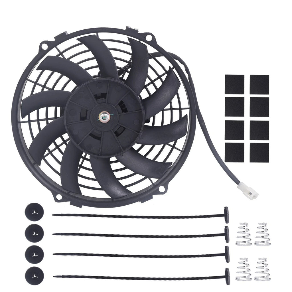 9'' Electric Curved Radiator Cooling Fan Mount Kit Universal