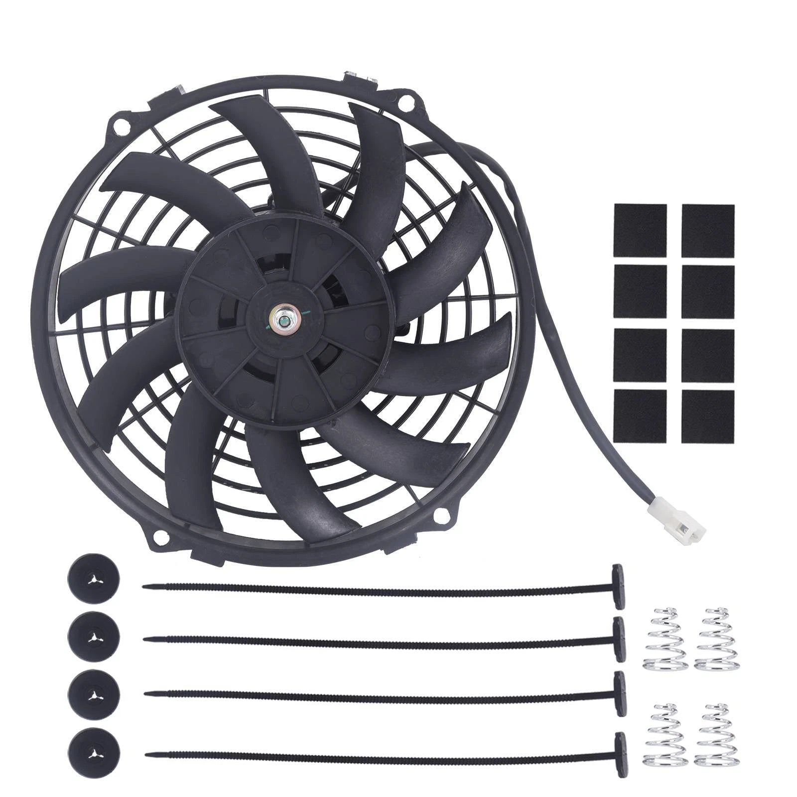 9'' Electric Curved Radiator Cooling Fan Mount Kit Universal