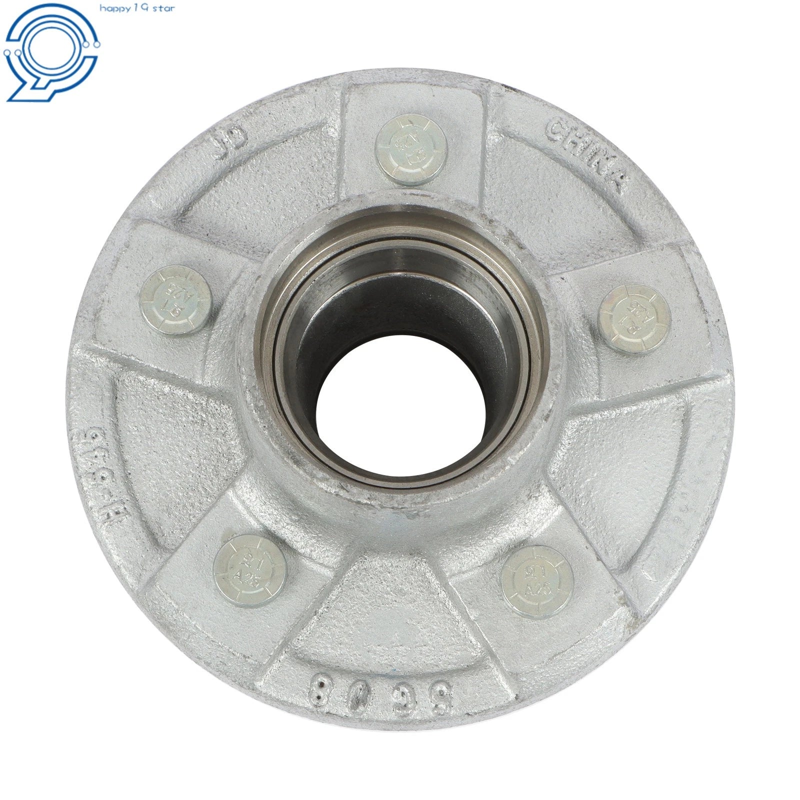 3500 lbs Spindle Trailer Hub for 5 on 4.5" Axles (Galvanized)