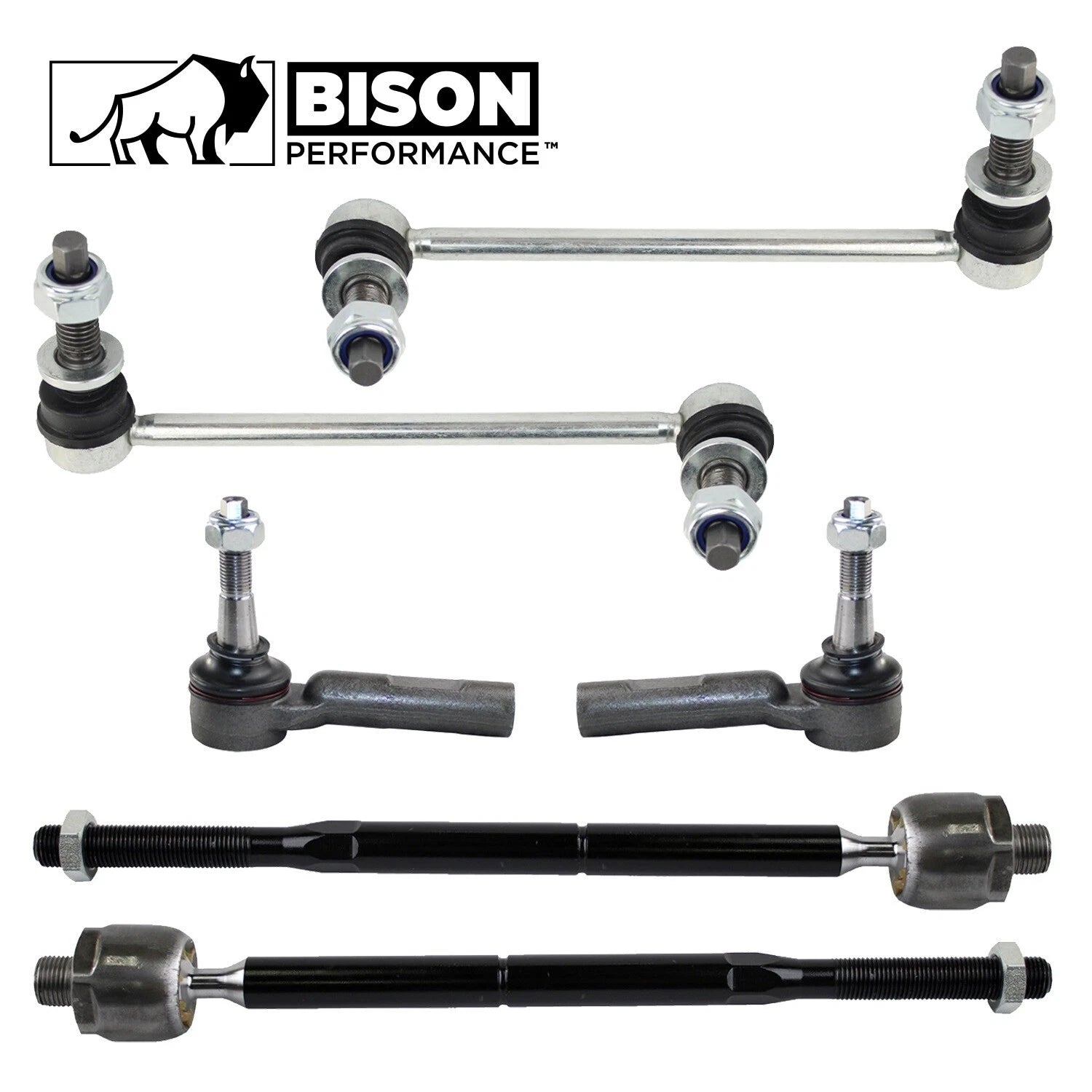 6pc Front Sway Bar Link & Tie Rod Kit for Chrysler Dodge RWD