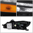 Chrome Amber Projector Headlight + LED DRL for Jeep Cherokee (2014–2018)