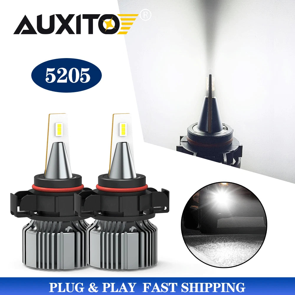 2X 5202 H16 SMD LED Fog Light Bulbs for AUXITO