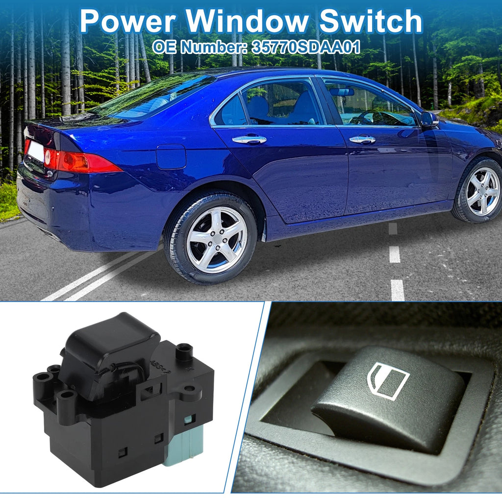 Rear Passenger Side Power Window Switch for Honda Accord (2003–2007) No. 35770SDAA01