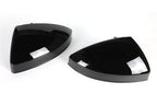 Gloss Black Side Wing Mirror Caps w Lane Assist for Audi TT TTS (2014–2023)