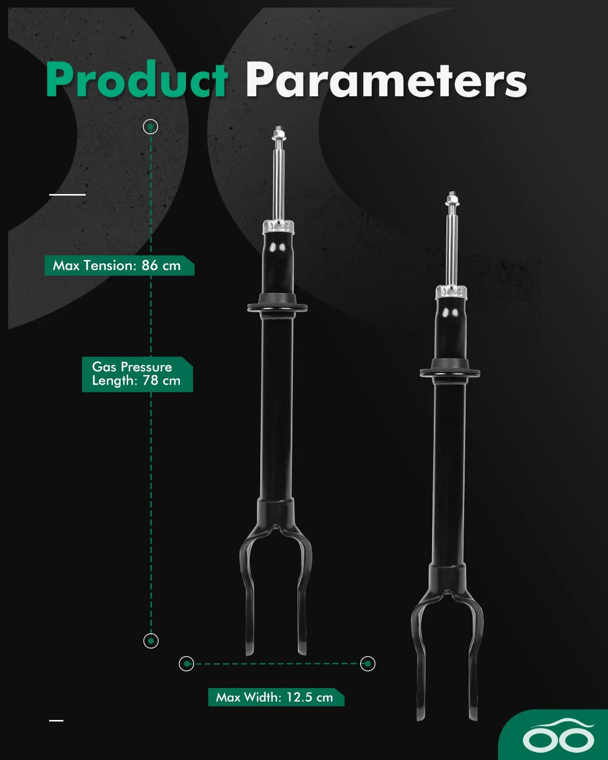 2X Front Suspension Shock Strut for Dodge Durango Jeep Grand Cherokee (2011–2015)