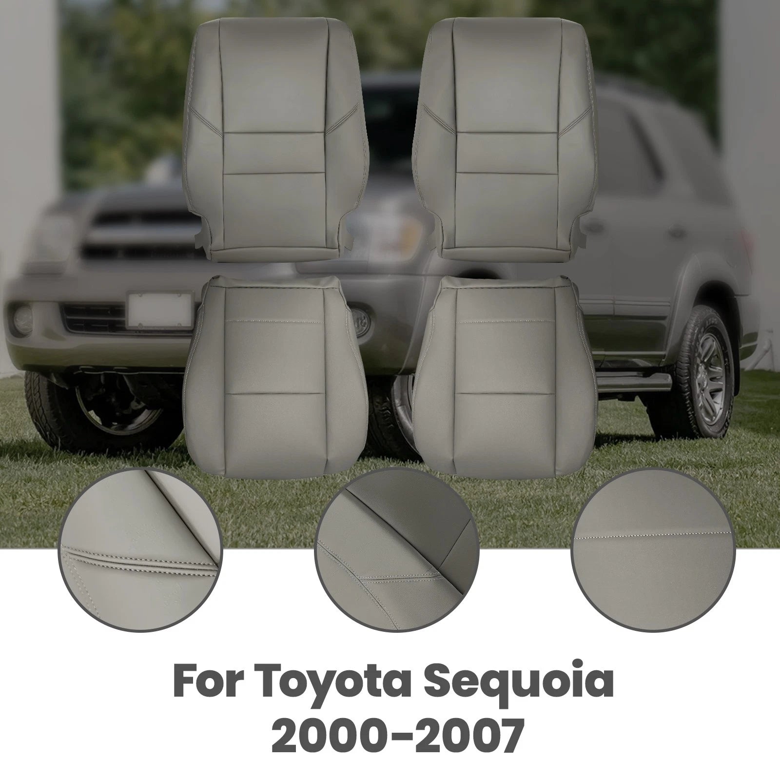 Set of 2 Front Seat Covers for Toyota Sequoia (2000-2007)