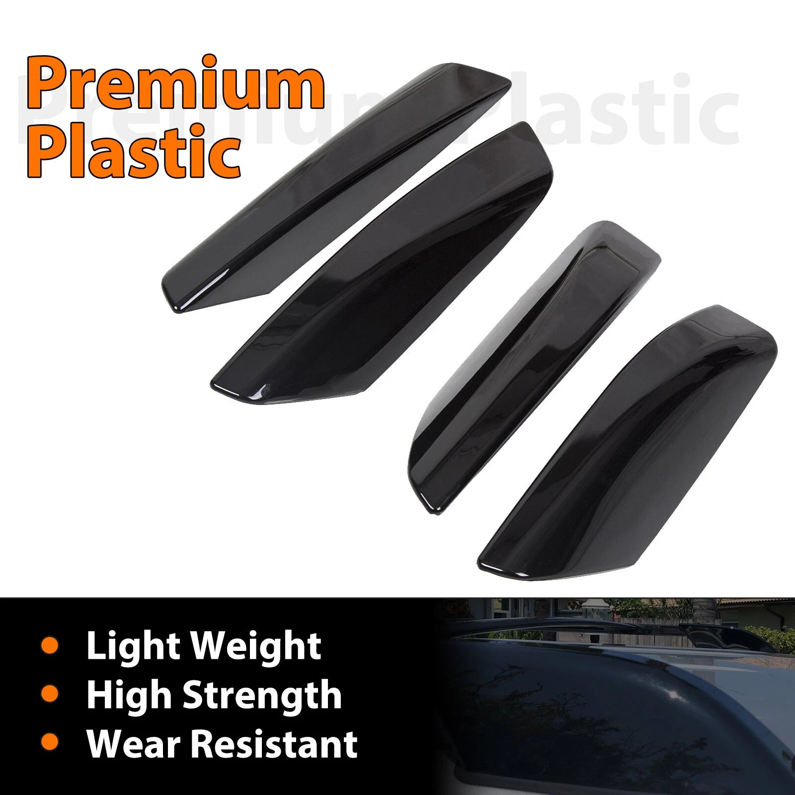 Set of 4 Roof Rail Rack End Cover Caps for Toyota 4Runner (2003–2009)