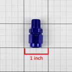 3-AN Female Flare to 1/8" NPT Male Blue Aluminum B-Nut Swivel Coupler Fitting